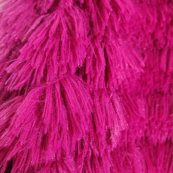 Hot Pink Anthropologie Faux Fur Capelet Shrug Bolero One Size Fits Most - Picture 7 of 15